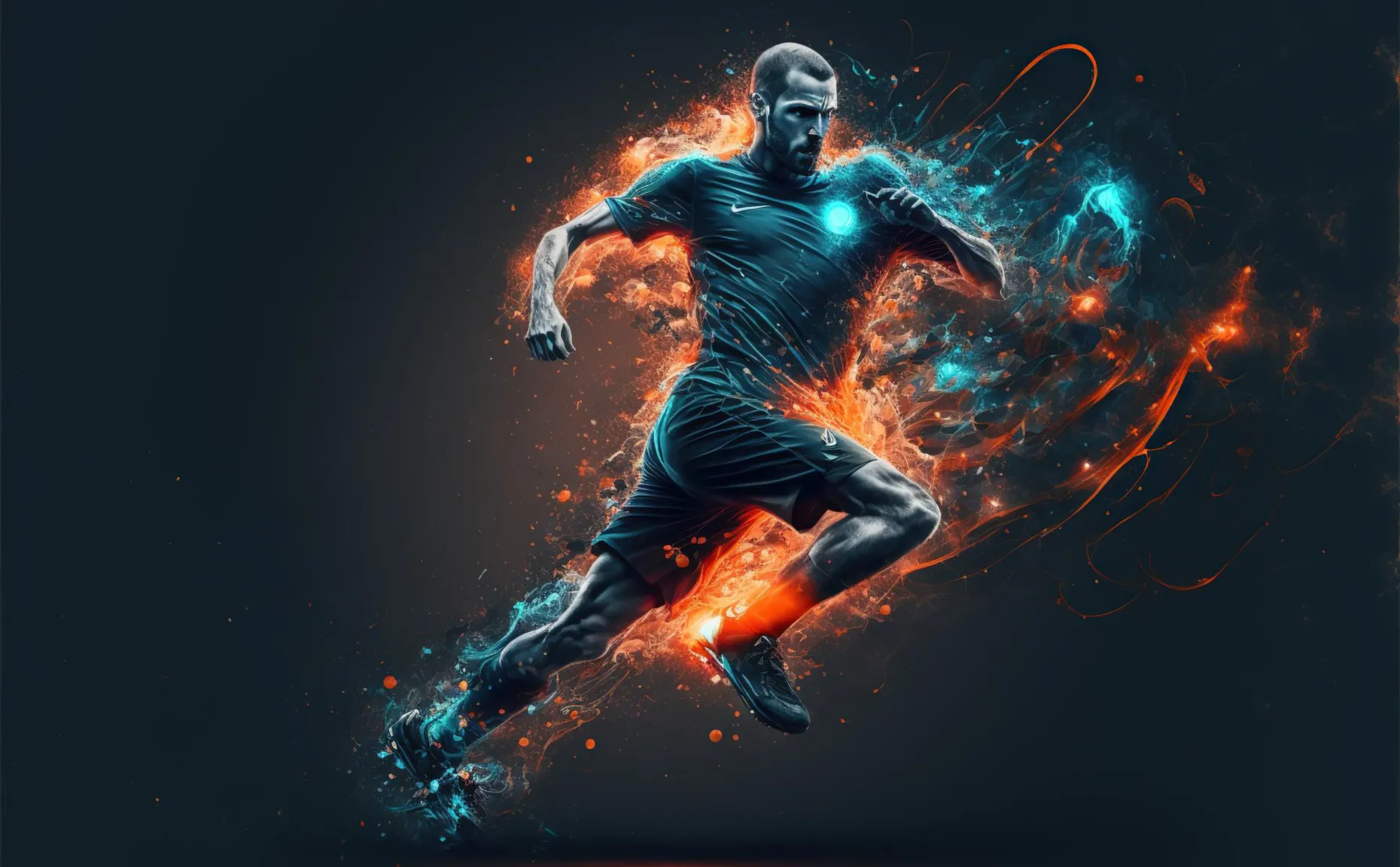 Стилизованное изображение бегущего спортсмена